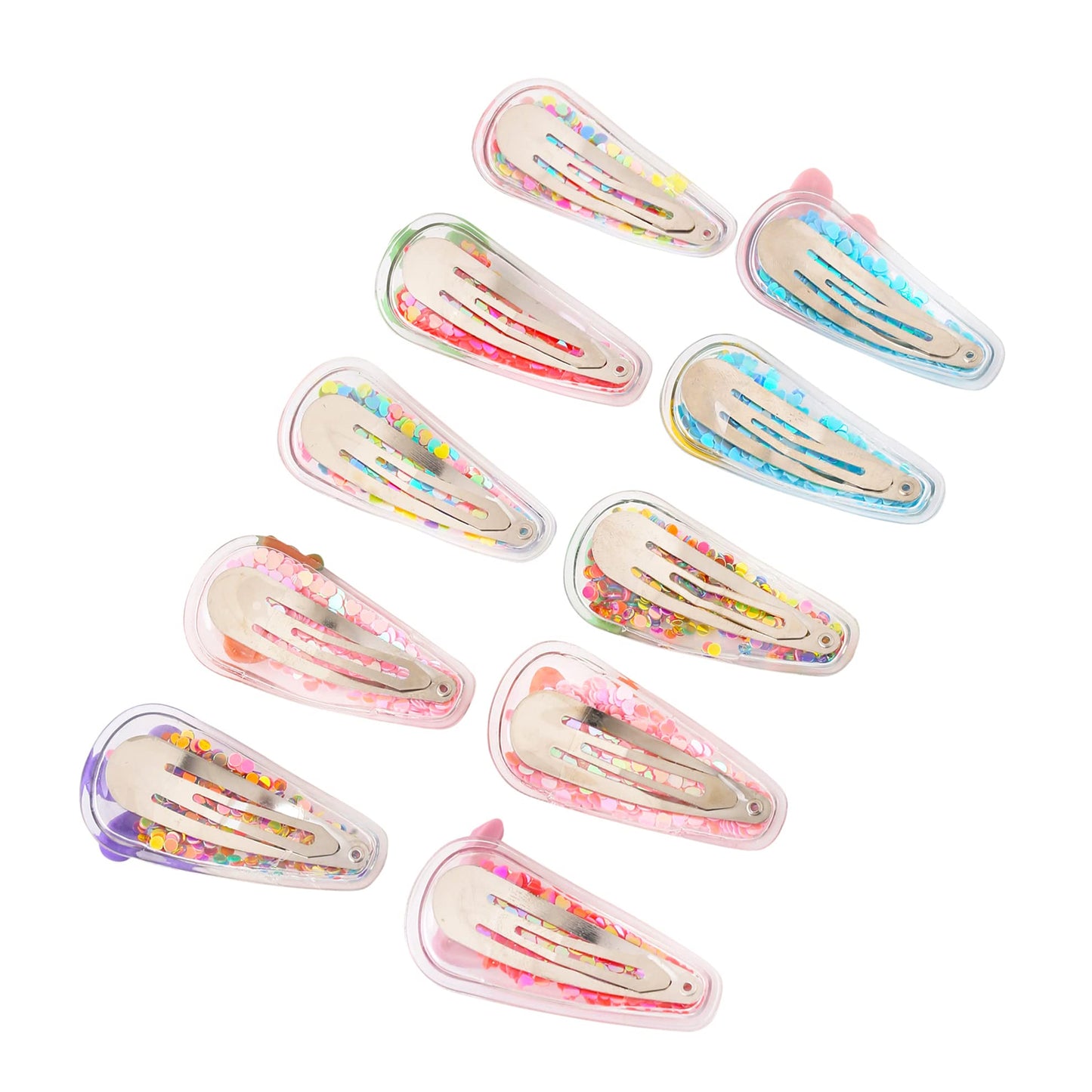 Melbees by Yellow Chimes Hair Clips for Girls Kids Hair Clip Hair Accessories for Girls Baby's 12 Pcs Multicolor Birds Shaped Snap Hair Clips Tic Tac Clips Hariclips for kids Baby Teens & Toddlers