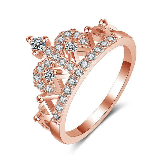 Yellow Chimes Rings for Women Elegant Austrian White Crystal Studded Rings for Women and Girls (Size US 6)