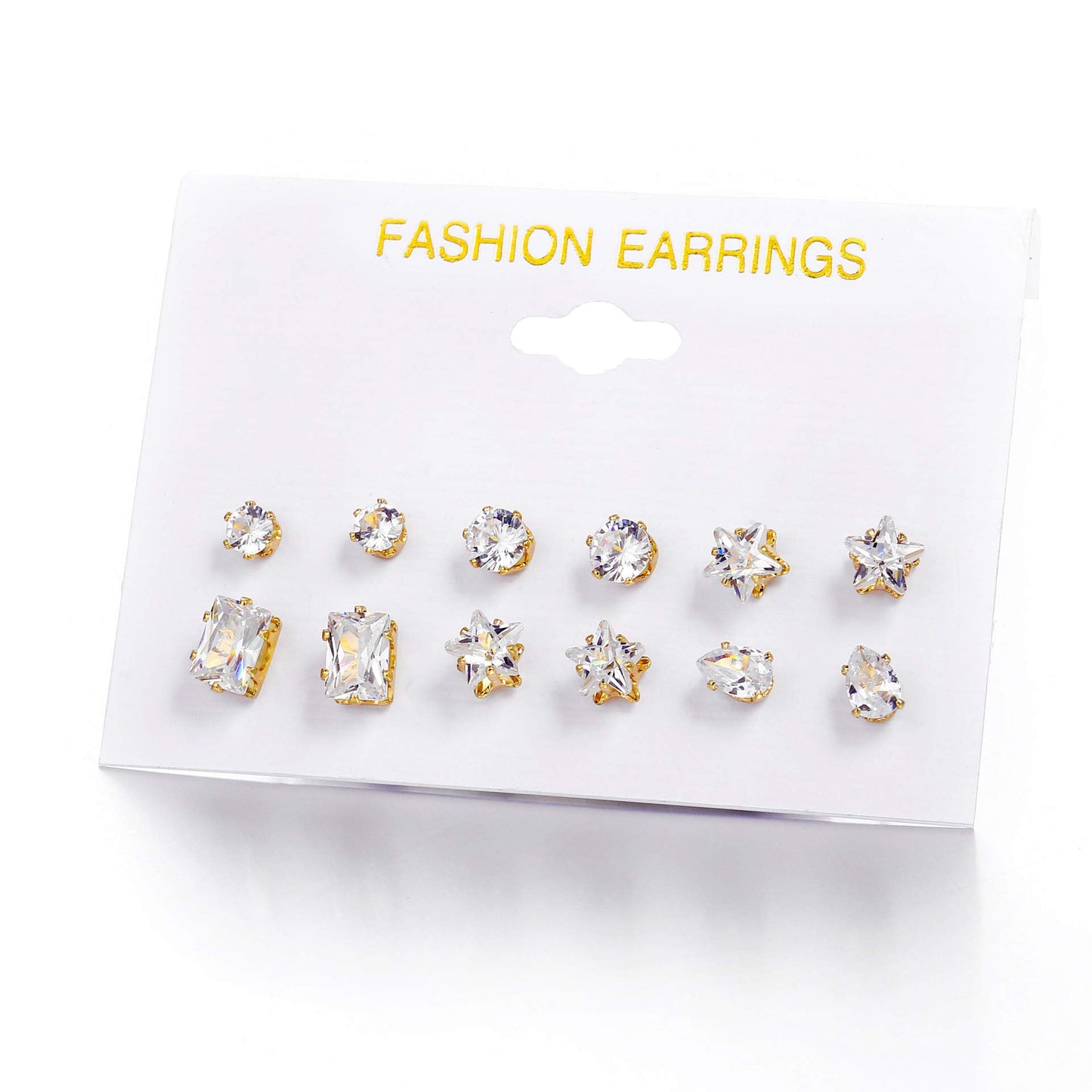 Kairangi Stud Earrings for Women Combo of 6 Pairs Multiple Crystal Stud Earrings for Women and Girls