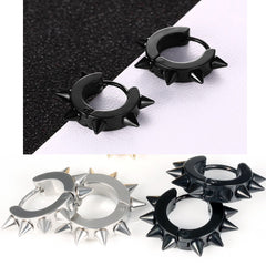 Yellow Chimes 4pcs Combo Spikes Hoops Earrings for Men and Boy