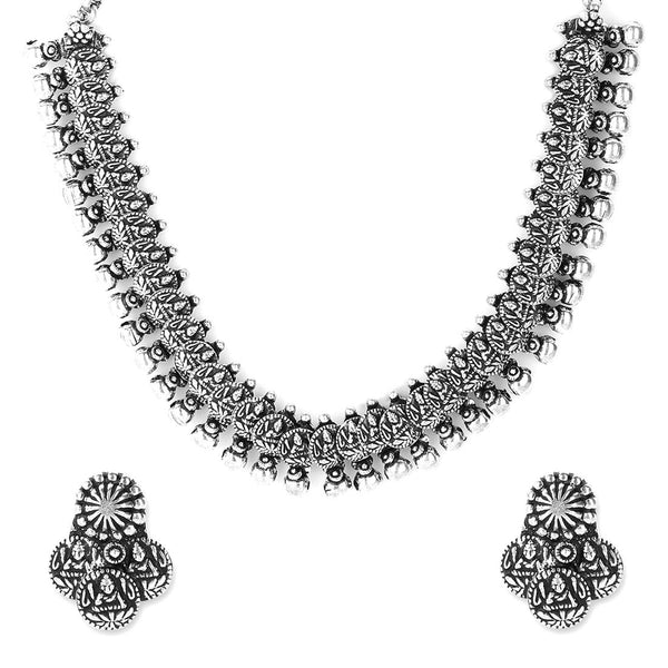 Buy Silver Oxidised Necklace set suitable all occasions all attire and for  gifting online - Griiham