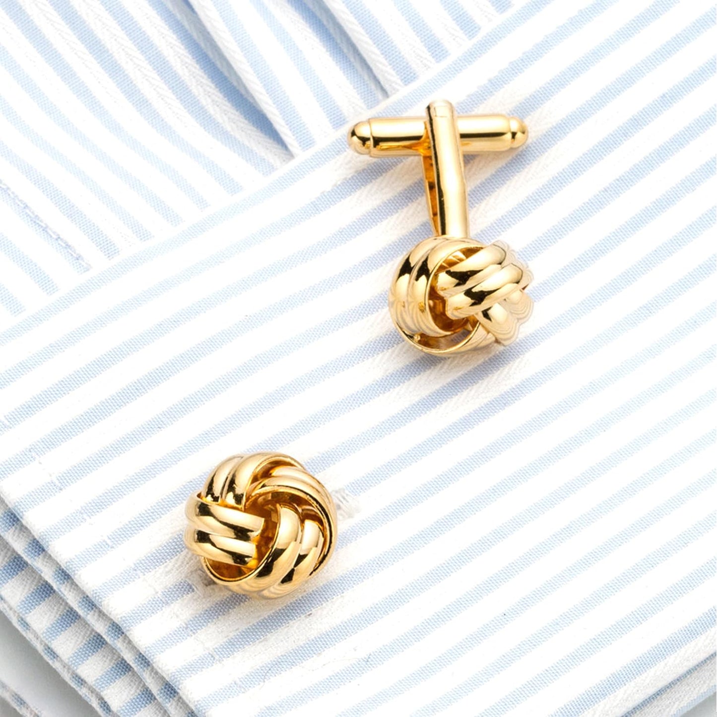 Yellow Chimes Cufflinks for Men and Boys Gold Tone Stainless Steel Knot Designed Cufflink Birthday Gift for Men and Boys Anniversary Gift for Husband