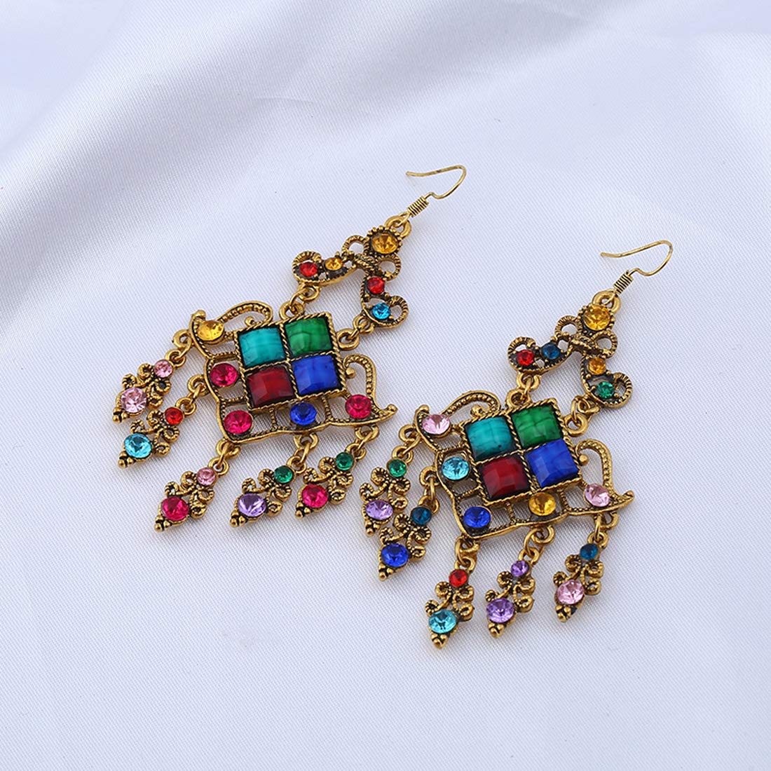 Yellow Chimes Fancy Bohemian Fashion Crystal Alloy Dangle Earring for Women and Girls