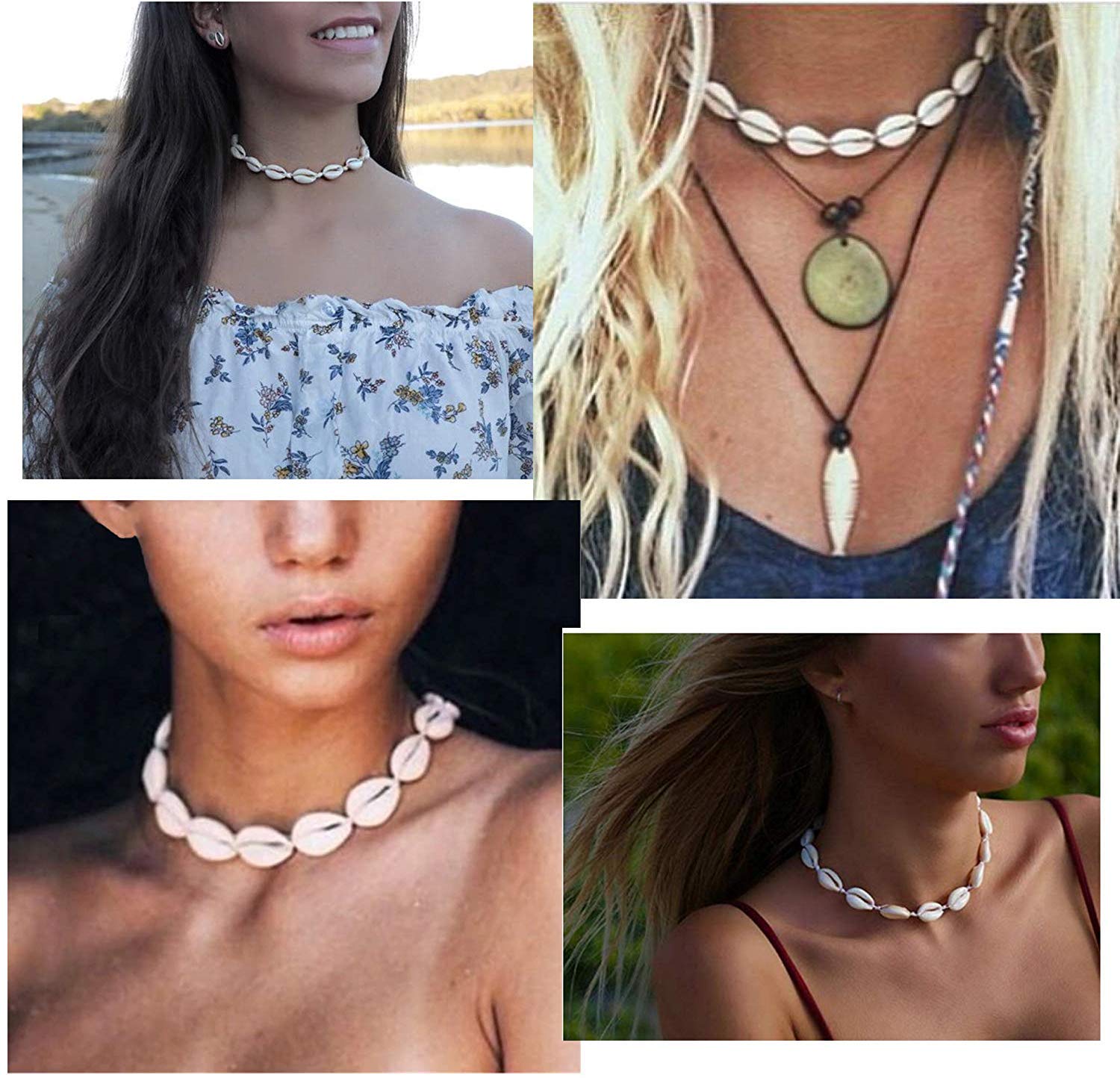 FUTTMI 9 Pieces Natural Shell Chokers Necklace Handmade Shell Pearl Beach  Choker Jewelry for Womens | Cute jewelry, Summer jewelry, Beaded jewelry