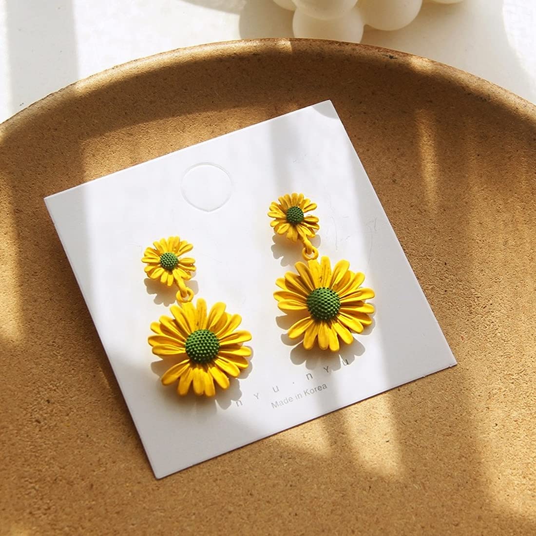 Yellow Chimes Drop Earrings for Women Combo of 2 Pairs Floral Drop Earrings Yellow Peach Casual Wear Drop Earrings For Womens and Girls.