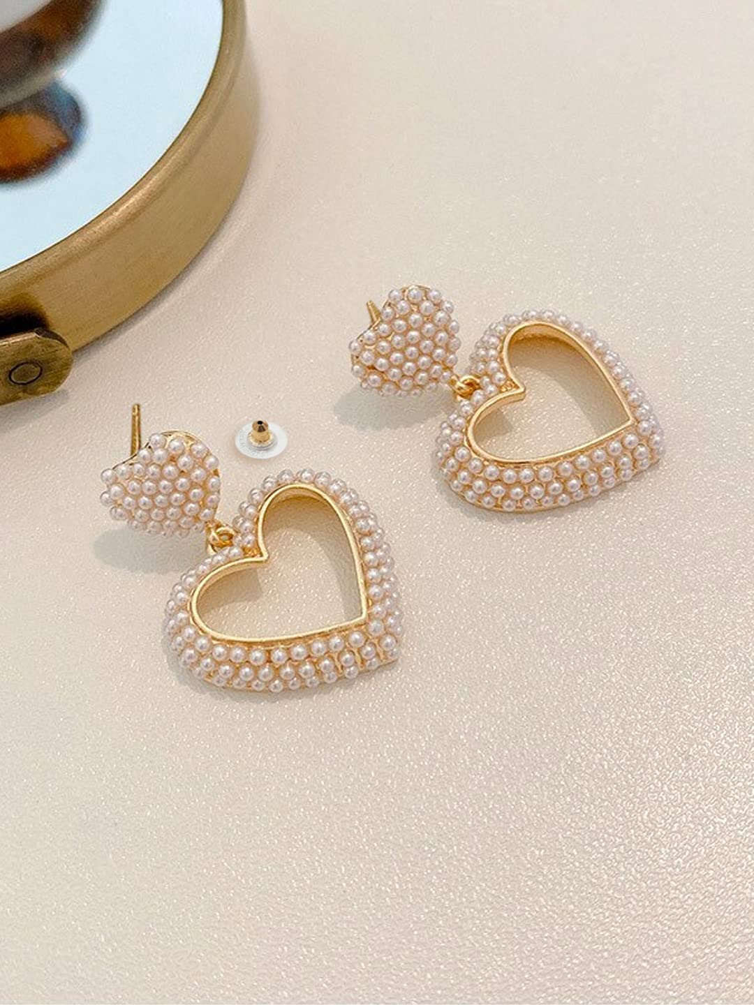 Yellow Chimes Earrings for Women and Girls Black Drop Earrings for Women | Valentine Special Love Heart Drop Earrings | Birthday Gift for girls and women Anniversary Gift for Wife