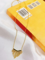 Yellow Chimes Layered Choker Necklace for Women Minimal Shaped Neck Chains Charm Designed Choker Necklace for Women and Girls. (NK 3)