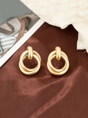 Yellow Chimes Earrings For Women Gold Plated Twisted Layered Circle Hoop Stud Earrings For Women and Girls
