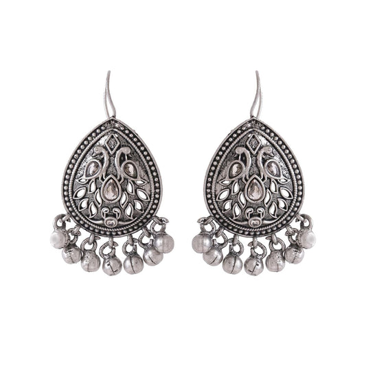 Kairangi Earrings for Women and Girls Silver Oxidised Drop Earrings | Silver Oxidised Drop Earrings|Birthday Gift For girls and women Anniversary Gift for Wife