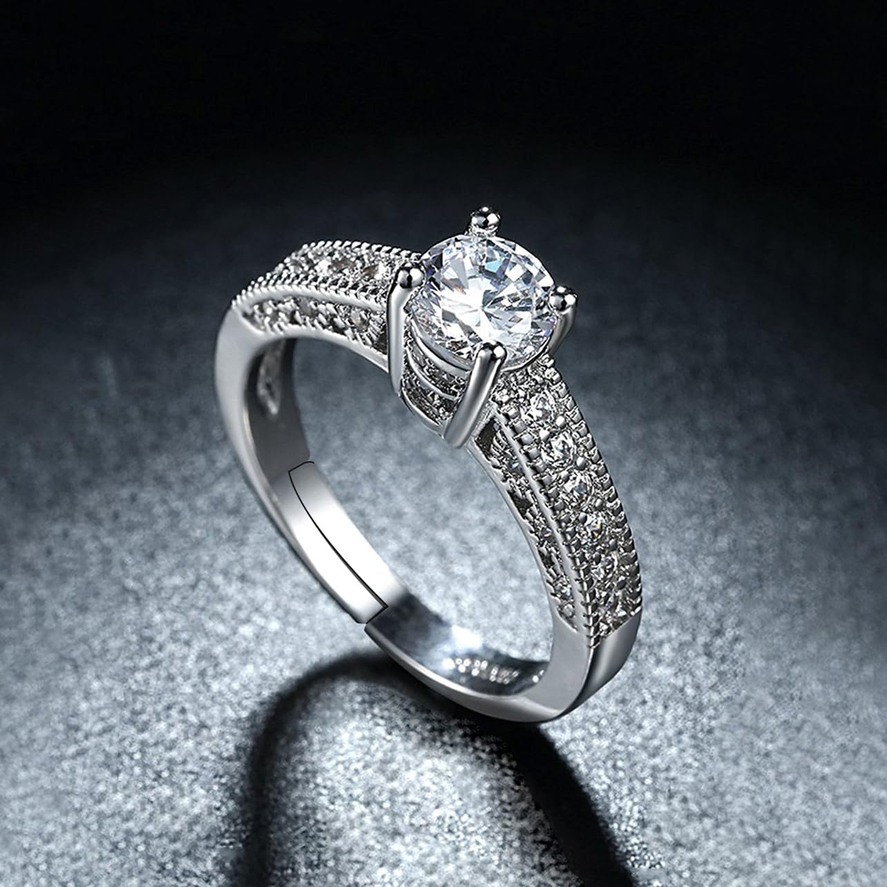Glowies Glow Jewelry Art & Decor - Aurora Borealis Genuine Swarovski  Crystal Ring