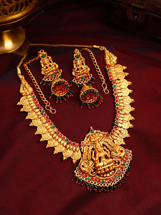 Yellow Chimes Jewellery Set for Women and Girls | Gold Plated Temple Jewellery Set Traditional | Accessories Jewellery for Women| Birthday Gift for girls and women Anniversary Gift for Wife