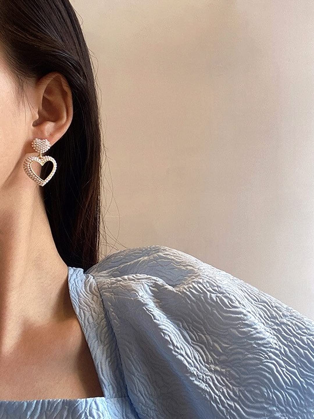 Yellow Chimes Earrings for Women and Girls Black Drop Earrings for Women | Valentine Special Love Heart Drop Earrings | Birthday Gift for girls and women Anniversary Gift for Wife