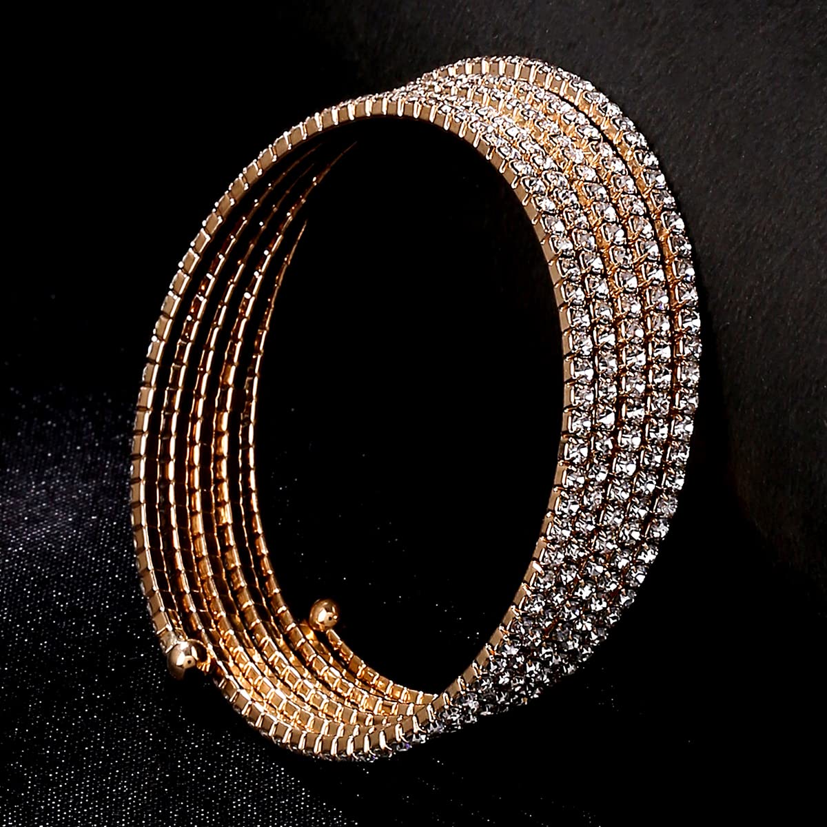 Yellow Chimes Bangles For Women Gold Tone Crystal Lightweight Bangle Bracelet For Women and Girls