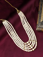Yellow Chimes Dulahmala For Mens Pearl Necklace Jewellery for Groom Dulha Moti Mal Haar For men