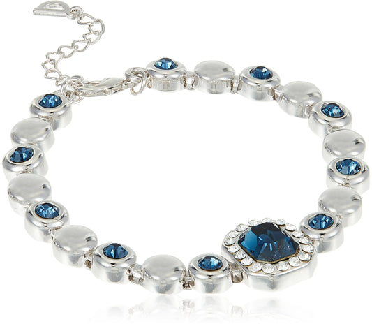 Yellow Chimes Crystal Blue Chain Bracelet For Women's