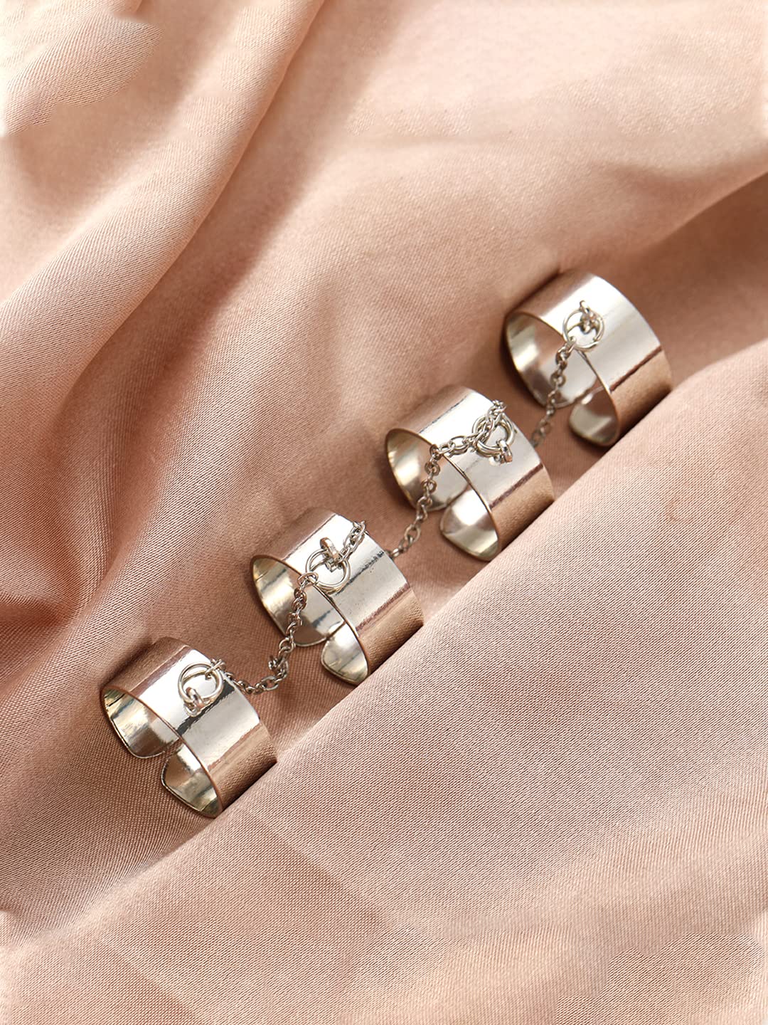 Three Silver Rings for Women and Girls - Stylish and Versatile Statement  Piece