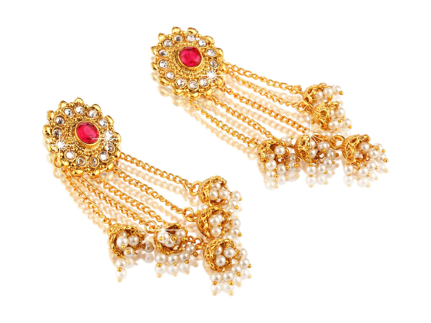 Yellow Chimes Traditional Latkan Jhumka Jhumki Earrings for Women and Girls