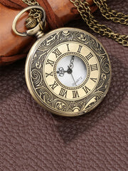 Yellow Chimes Pendant for Men and Boys Golden Men Pendant Pocket Watch Pendant with Chain Dual Purpose Stainless Steel Clock for Men and Boys | Birthday Gifts for Men Valentine Gift for Men