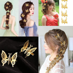 Yellow Chimes Hair Clips for Girls Women Hair Accessories for Girls 2 Pcs Hairclips Charming Butterfly Clips for Women Silver/Gold Hair Clips Alligator Clips for Hair Accessories for Women and Girls Gift for Women & Girls